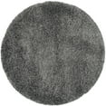 thumbnail image 1 of SAFAVIEH California Plush Solid Shag Area Rug, Dark Grey, 3' x 3' Round, 1 of 13