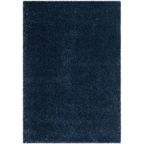 SAFAVIEH California Plush Solid Shag Area Rug, Navy, 5'3" x 7'6"