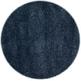 thumbnail image 1 of SAFAVIEH California Plush Solid Shag Area Rug, Navy, 3' x 3' Round, 1 of 11