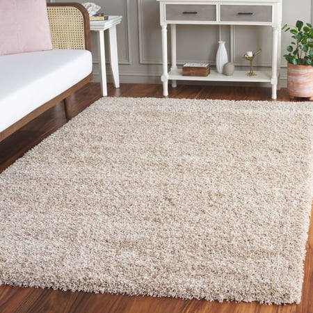 SAFAVIEH California Plush Solid Shag Area Rug, Beige, 3' x 3' Square - Modern Design, Beige, Non-Shedding & Easy Cleaning, Ultra Plush Thick Pile, Ideal for Living Room, Bedroom