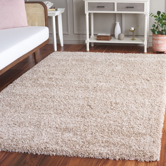 SAFAVIEH California Plush Solid Shag Area Rug, Beige, 3' x 5' - Modern Design, Beige, Non-Shedding & Easy Cleaning, Ultra Plush Thick Pile, Ideal for Living Room, Bedroom, Entryway, Bathroom