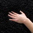 thumbnail image 1 of SAFAVIEH California Plush Solid Shag Area Rug, Black/Ivory, 4' x 4' Square - Modern Design, Black & Ivory, Non-Shedding & Easy Cleaning, Ultra Plush Thick Pile, Ideal for Living Room, Bedroom, 1 of 14