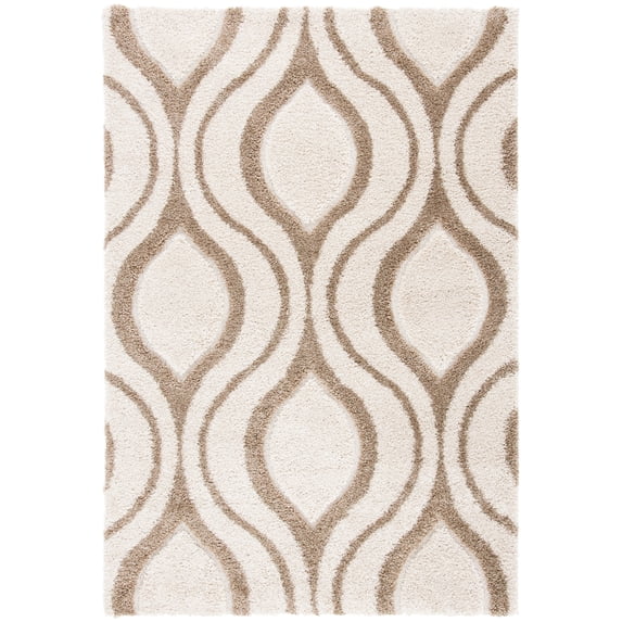 SAFAVIEH California Solid Plush Shag Area Rug, Black, 8' x 8' Square