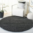 thumbnail image 1 of SAFAVIEH California Plush Solid Shag Area Rug, Dark Grey, 4' x 4' Round - Modern Design, Dark Grey, Non-Shedding & Easy Cleaning, Ultra Plush Thick Pile, Ideal for Living Room, Bedroom, 1 of 14
