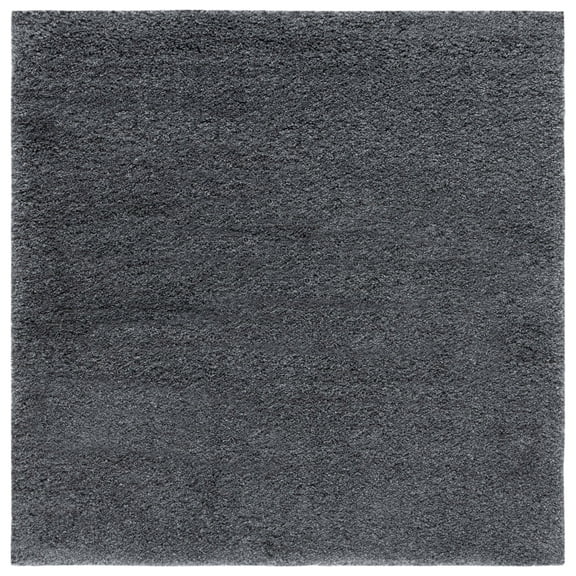 SAFAVIEH California Plush Solid Shag Area Rug, Dark Grey, 4' x 4' Square - Modern Design, Dark Grey, Non-Shedding & Easy Cleaning, Ultra Plush Thick Pile, Ideal for Living Room, Bedroom