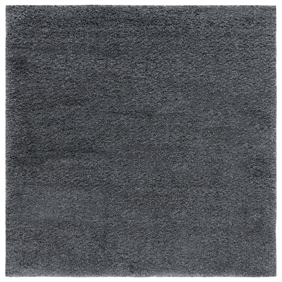 SAFAVIEH California Plush Solid Shag Area Rug, Dark Grey, 8'6" x 8'6" Square