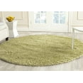 thumbnail image 1 of SAFAVIEH California Plush Solid Shag Area Rug, Green, 6'7" x 6'7" Round - Modern Design, Green, Non-Shedding & Easy Cleaning, Ultra Plush Thick Pile, Ideal for Living Room, Bedroom, 1 of 12