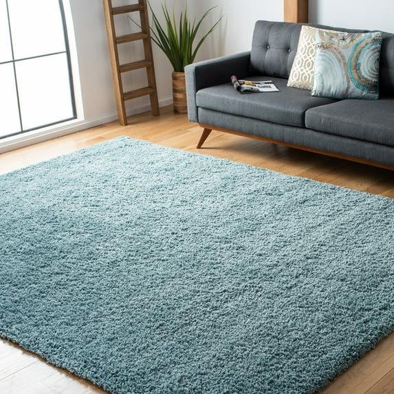 SAFAVIEH California Plush Solid Shag Area Rug, Light Blue, 8'6" x 12' - Large - Modern Design, Light Blue, Non-Shedding & Easy Cleaning, Ultra Plush Thick Pile, Ideal for Living Room, Bedroom