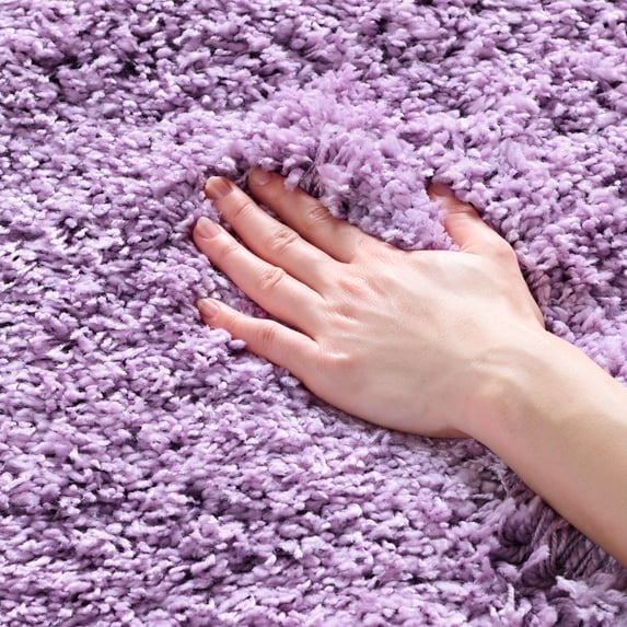 SAFAVIEH California Plush Solid Shag Area Rug, Lilac, 3' x 5' - Modern Design, Lilac, Non-Shedding & Easy Cleaning, Ultra Plush Thick Pile, Ideal for Living Room, Bedroom, Entryway, Bathroom