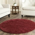 thumbnail image 1 of SAFAVIEH California Plush Solid Shag Area Rug, Maroon, 4' x 4' Round - Modern Design, Maroon, Non-Shedding & Easy Cleaning, Ultra Plush Thick Pile, Ideal for Living Room, Bedroom, 1 of 11
