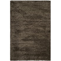 SAFAVIEH California Solid Plush Shag Area Rug, Mushroom, 5'3" x 7'6"