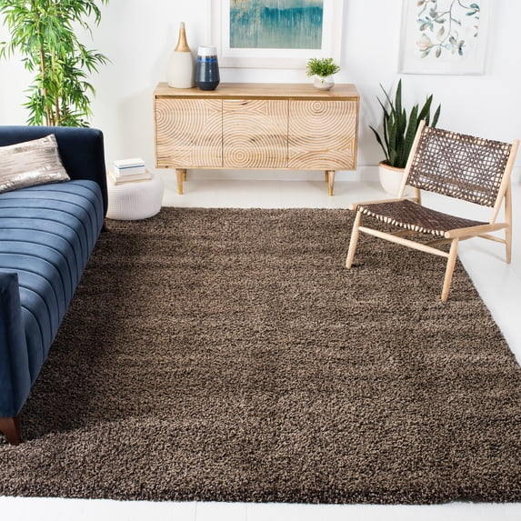 SAFAVIEH California Plush Solid Shag Area Rug, Mushroom, 8' x 10' - Large - Modern Design, Mushroom, Non-Shedding & Easy Cleaning, Ultra Plush Thick Pile, Ideal for Living Room, Bedroom