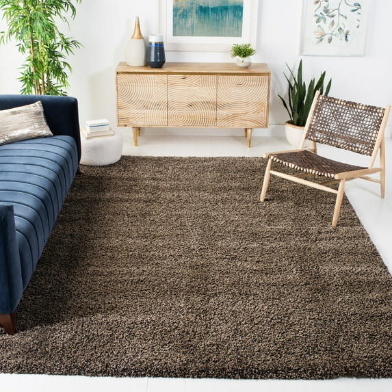 SAFAVIEH California Plush Solid Shag Area Rug, Mushroom, 9'6" x 13' - Large - Modern Design, Mushroom, Non-Shedding & Easy Cleaning, Ultra Plush Thick Pile, Ideal for Living Room, Bedroom