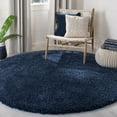 thumbnail image 1 of SAFAVIEH California Plush Solid Shag Area Rug, Navy, 4' x 4' Round - Modern Design, Navy, Non-Shedding & Easy Cleaning, Ultra Plush Thick Pile, Ideal for Living Room, Bedroom, 1 of 12