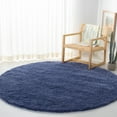 thumbnail image 1 of SAFAVIEH California Plush Solid Shag Area Rug, Periwinkle, 6'7" x 6'7" Round - Modern Design, Periwinkle, Non-Shedding & Easy Cleaning, Ultra Plush Thick Pile, Ideal for Living Room, Bedroom, 1 of 11