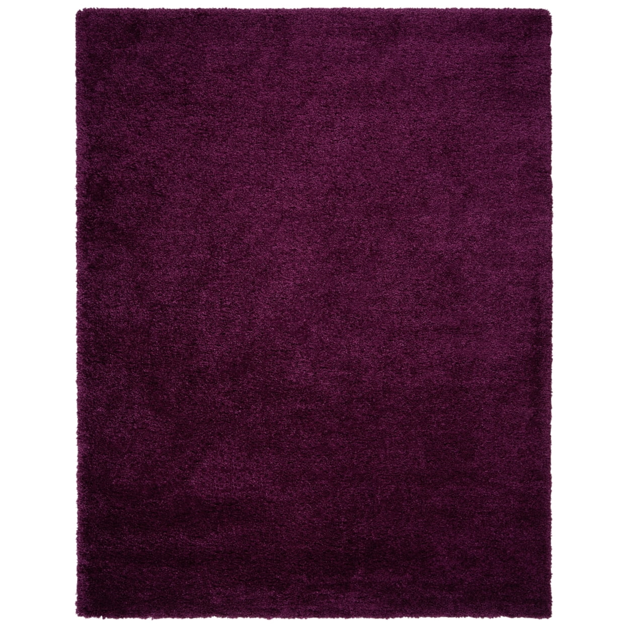 Luxurious Purple Synthetic Shag Area Rug, 9'6" x 13'