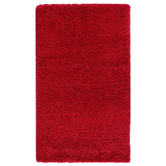 SAFAVIEH California Plush Solid Shag Area Rug, Red, 3' x 5'