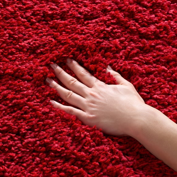 SAFAVIEH California Plush Solid Shag Area Rug, Red, 3' x 5' - Modern Design, Red, Non-Shedding & Easy Cleaning, Ultra Plush Thick Pile, Ideal for Living Room, Bedroom, Entryway, Bathroom