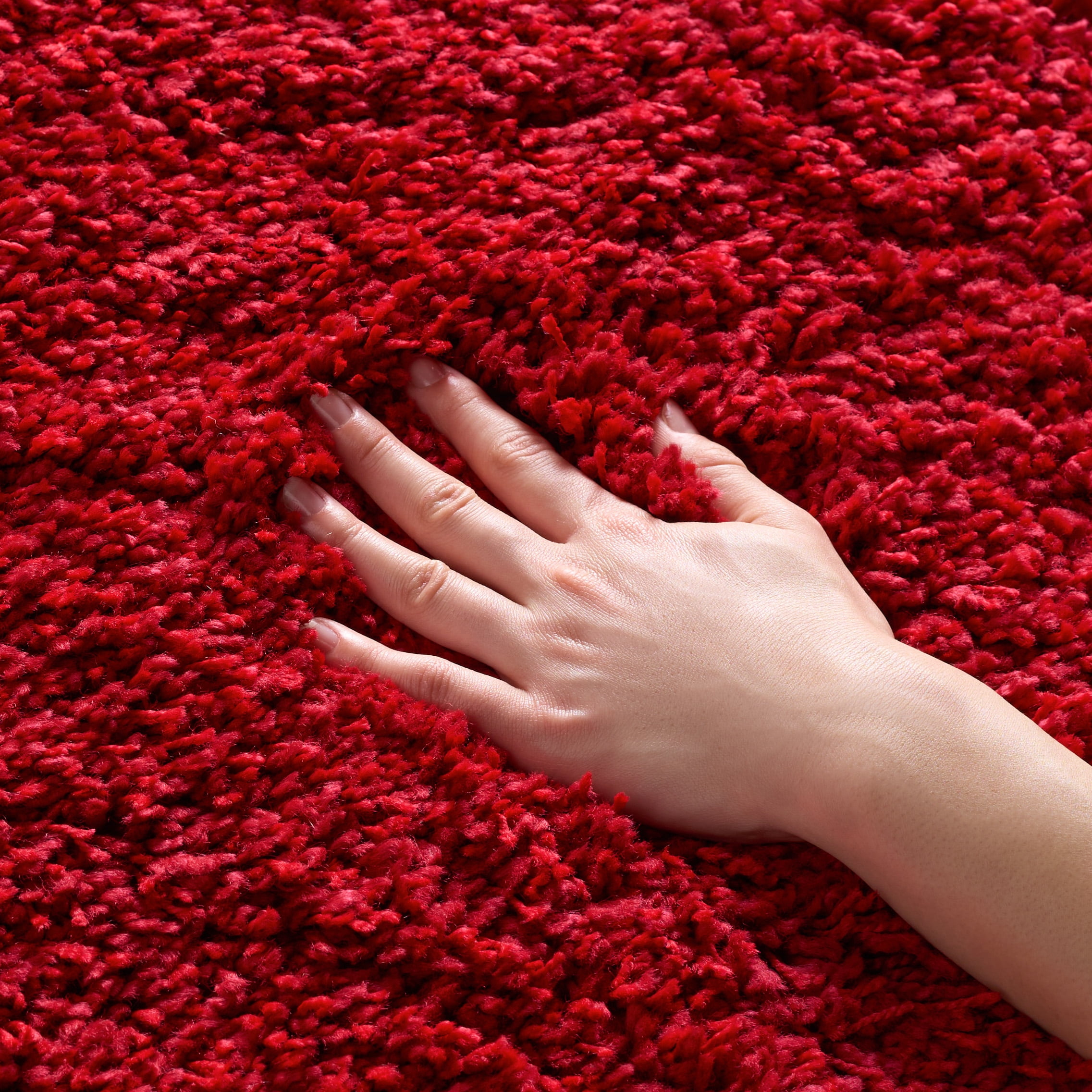 Hug Rug Red SAFAVIEH California Plush Solid Shag Area Rug, Red, 4' x 6' - Modern ...