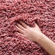 SAFAVIEH California Plush Solid Shag Area Rug, Rose, 3' x 3' Square - Modern Design, Rose, Non-Shedding & Easy Cleaning, Ultra Plush Thick Pile, Ideal for Living Room, Bedroom