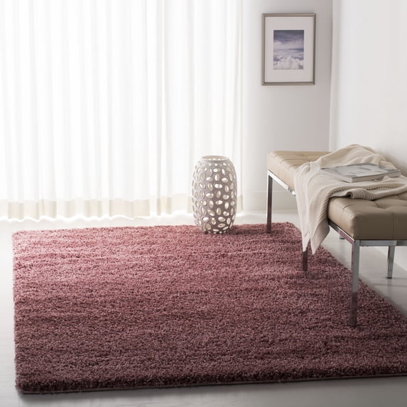 SAFAVIEH California Plush Solid Shag Area Rug, Rose, 5'3" x 7'6" - Modern Design, Rose, Non-Shedding & Easy Cleaning, Ultra Plush Thick Pile, Ideal for Living Room, Bedroom