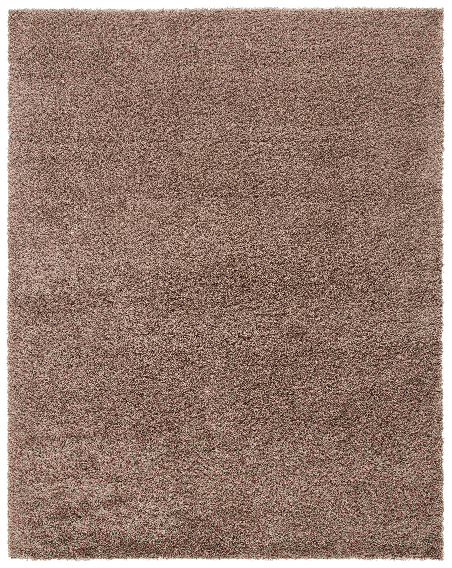Luxurious Taupe Synthetic Shag Area Rug, 54" x 18"