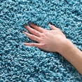 thumbnail image 1 of SAFAVIEH California Plush Solid Shag Area Rug, Turquoise, 4' x 6' - Modern Design, Turquoise, Non-Shedding & Easy Cleaning, Ultra Plush Thick Pile, Ideal for Living Room, Bedroom, Entryway, 1 of 14
