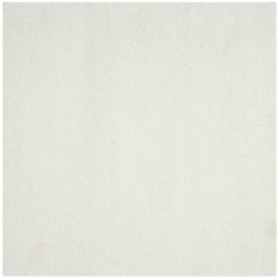 SAFAVIEH California Plush Solid Shag Area Rug, White, 10' x 10' Square - Large - Modern Design, White, Non-Shedding & Easy Cleaning, Ultra Plush Thick Pile, Ideal for Living Room, Bedroom
