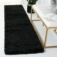 thumbnail image 1 of SAFAVIEH California Plush Solid Shag Runner Rug, Black/Ivory, 2'3" x 19' - Modern Design, Black & Ivory, Non-Shedding & Easy Cleaning, Ultra Plush Thick Pile, Ideal for Living Room, Bedroom, Entryway, 1 of 13