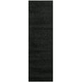 thumbnail image 1 of SAFAVIEH California Plush Solid Shag Runner Rug, Black/Ivory, 2'3" x 5', 1 of 12