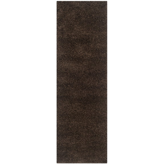SAFAVIEH Shag Runner Rug 2'3"x7' - Shag Collection - Modern Design, Brown, Non-Shedding & Easy Cleaning, Ultra Plush Thick Pile, Ideal for Living Room, Bedroom, Entryway, Hallway (SG151-2727)