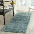thumbnail image 1 of SAFAVIEH California Plush Solid Shag Runner Rug, Light Blue, 2'3" x 5' - Modern Design, Light Blue, Non-Shedding & Easy Cleaning, Ultra Plush Thick Pile, Ideal for Living Room, Bedroom, Entryway, 1 of 10