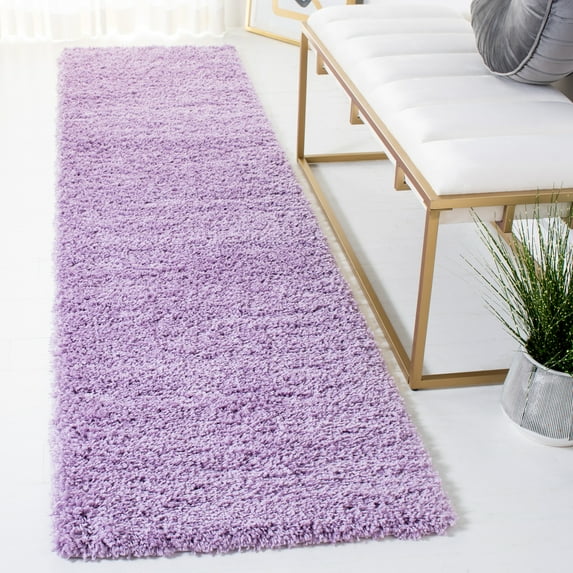 SAFAVIEH California Plush Solid Shag Runner Rug, Lilac, 2'3" x 13' - Modern Design, Lilac, Non-Shedding & Easy Cleaning, Ultra Plush Thick Pile, Ideal for Living Room, Bedroom