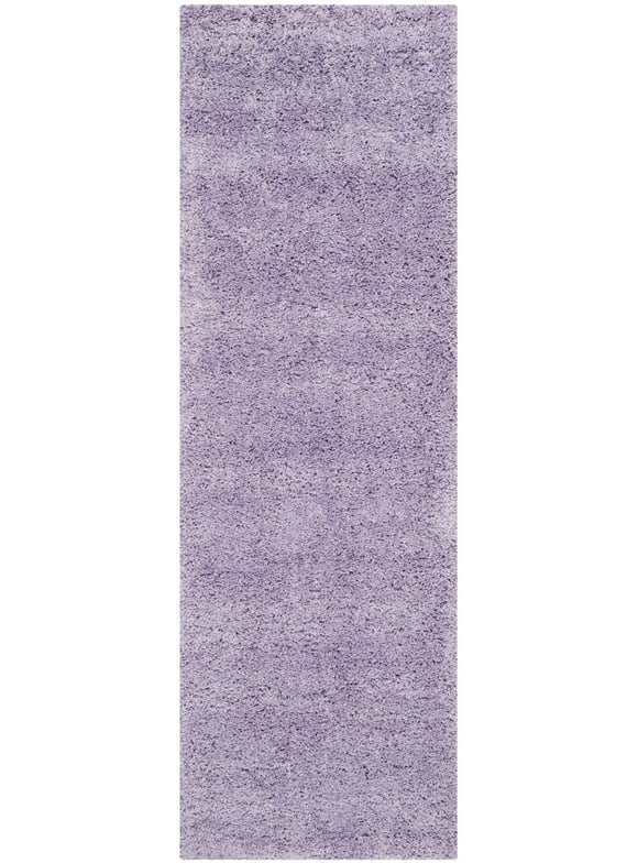 SAFAVIEH California Solid Plush Shag Runner Rug, Lilac, 2'3" x 7'