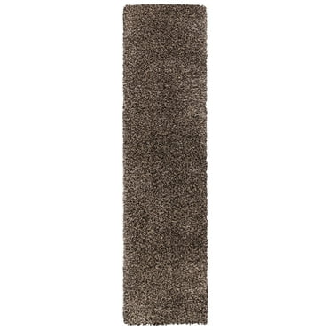SAFAVIEH California Solid Plush Shag Runner Rug, Mushroom, 2'3" x 13'
