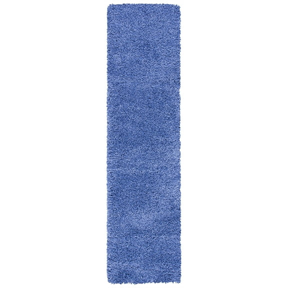 SAFAVIEH California Plush Solid Shag Runner Rug, Periwinkle, 2'3" x 13' - Modern Design, Periwinkle, Non-Shedding & Easy Cleaning, Ultra Plush Thick Pile, Ideal for Living Room, Bedroom, Entryway