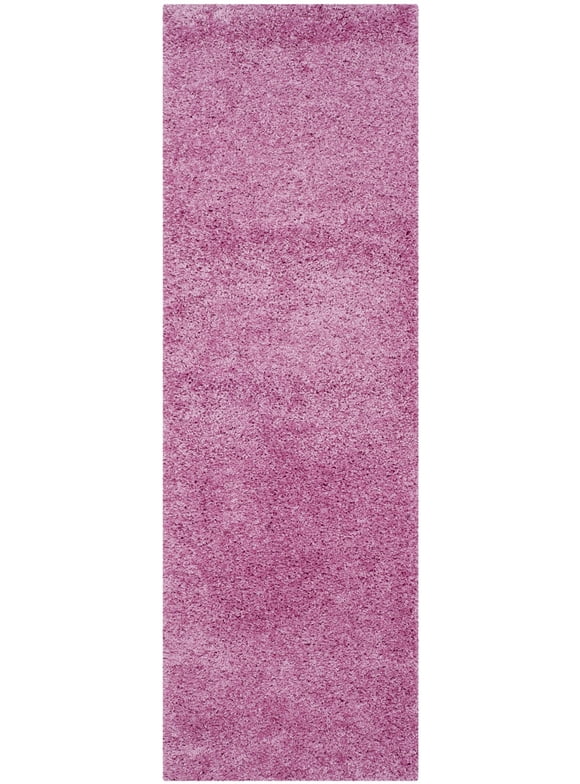 SAFAVIEH California Solid Plush Shag Runner Rug, Pink, 2'3" x 11'