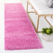 SAFAVIEH California Plush Solid Shag Runner Rug, Pink, 2'3" x 11' - Modern Design, Pink, Non-Shedding & Easy Cleaning, Ultra Plush Thick Pile, Ideal for Living Room, Bedroom, Entryway, Hallway