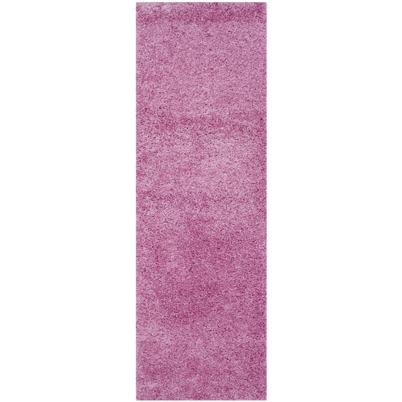 SAFAVIEH California Plush Solid Shag Runner Rug, Pink, 2'3" x 7'