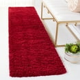 thumbnail image 1 of SAFAVIEH California Plush Solid Shag Runner Rug, Red, 2'3" x 13' - Modern Design, Red, Non-Shedding & Easy Cleaning, Ultra Plush Thick Pile, Ideal for Living Room, Bedroom, Entryway, Hallway, 1 of 12