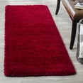 thumbnail image 1 of SAFAVIEH California Plush Solid Shag Runner Rug, Red, 2'3" x 7' - Modern Design, Red, Non-Shedding & Easy Cleaning, Ultra Plush Thick Pile, Ideal for Living Room, Bedroom, Entryway, Hallway, 1 of 13