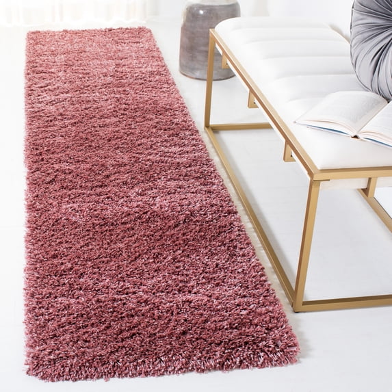 SAFAVIEH California Plush Solid Shag Runner Rug, Rose, 2'3" x 11' - Modern Design, Rose, Non-Shedding & Easy Cleaning, Ultra Plush Thick Pile, Ideal for Living Room, Bedroom, Entryway, Hallway