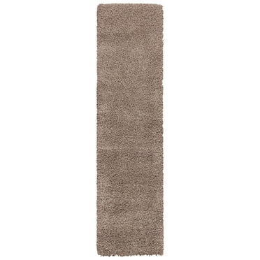 SAFAVIEH California Solid Plush Shag Runner Rug, Taupe, 2'3" x 13'