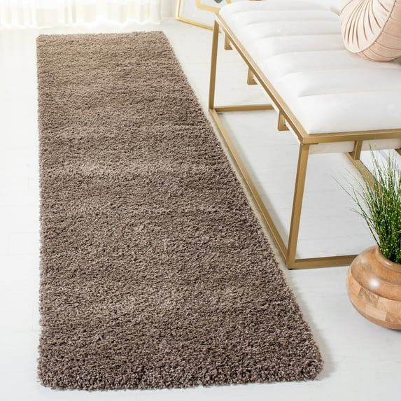 SAFAVIEH California Plush Solid Shag Runner Rug, Taupe, 2'3" x 13' - Modern Design, Taupe, Non-Shedding & Easy Cleaning, Ultra Plush Thick Pile, Ideal for Living Room, Bedroom, Entryway