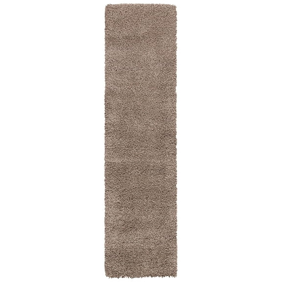 SAFAVIEH California Plush Solid Shag Runner Rug, Taupe, 2'3" x 13'