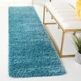 thumbnail image 1 of SAFAVIEH California Plush Solid Shag Runner Rug, Turquoise, 2'3" x 11' - Modern Design, Turquoise, Non-Shedding & Easy Cleaning, Ultra Plush Thick Pile, Ideal for Living Room, Bedroom, Entryway, 1 of 15