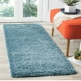 thumbnail image 1 of SAFAVIEH California Plush Solid Shag Runner Rug, Turquoise, 2'3" x 5' - Modern Design, Turquoise, Non-Shedding & Easy Cleaning, Ultra Plush Thick Pile, Ideal for Living Room, Bedroom, Entryway, 1 of 15