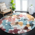 thumbnail image 1 of SAFAVIEH Calista Candis Abstract Dots Area Rug, Red/Blue, 5'3" x 5'3" Round, 1 of 11
