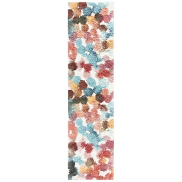 SAFAVIEH Calista Candis Abstract Dots Runner Rug, Red/Blue, 2'3" x 9'