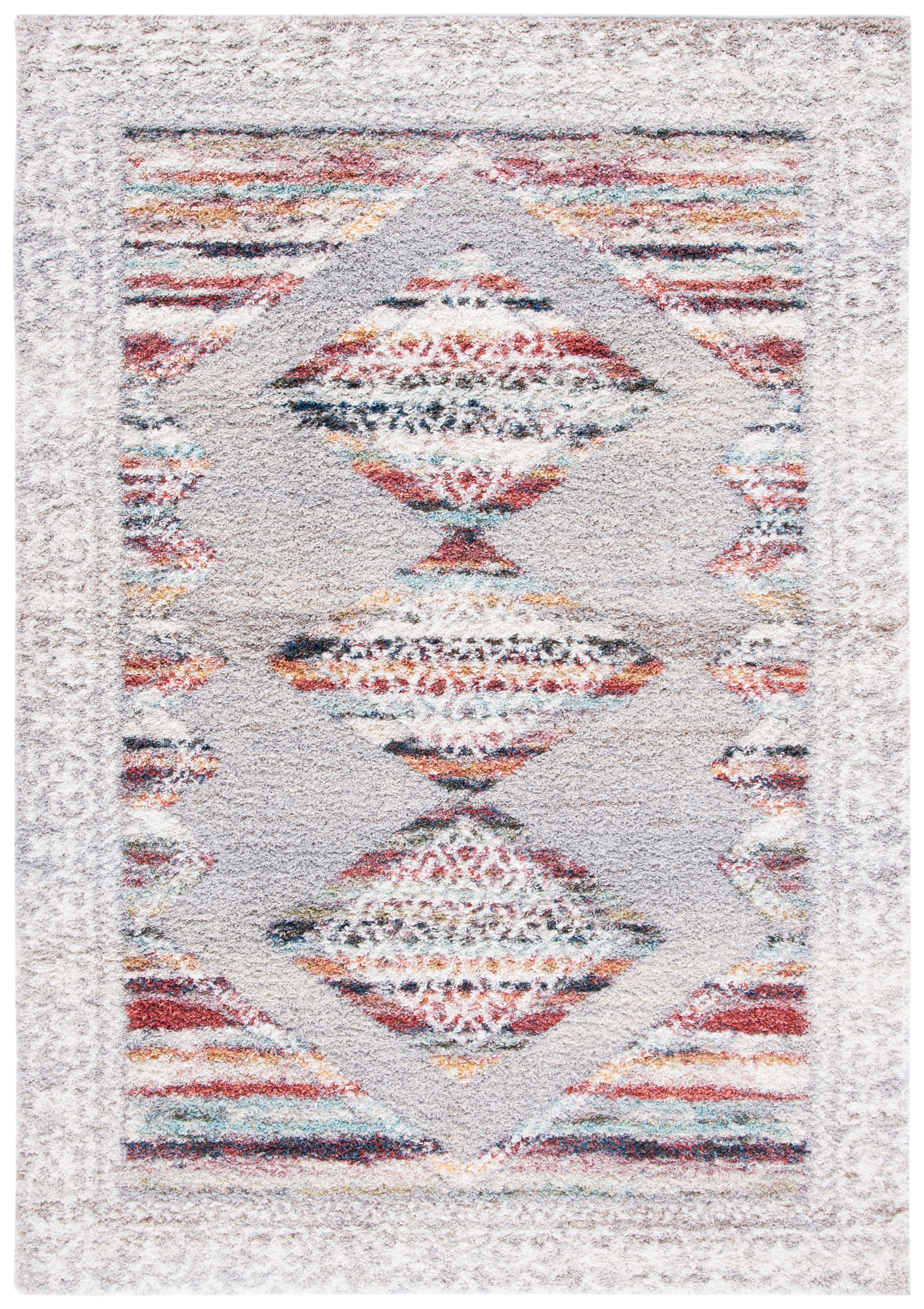 Calista Gray and Ivory Stain-Resistant Round Rug